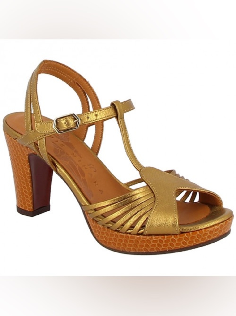 Chie Mihara Elenja metallic leather heels